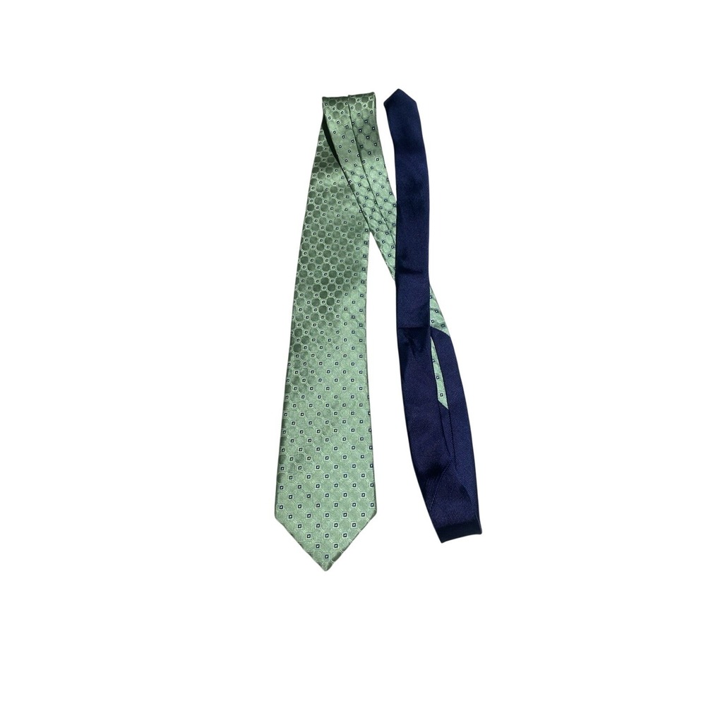 Tommy Hilfiger Men's Neck Tie Classic Green And Blue Tie